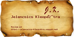 Jelencsics Kleopátra névjegykártya